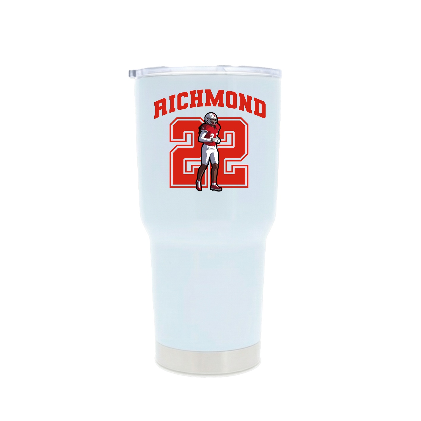 30oz Stainless Steel Tumbler — Number in White