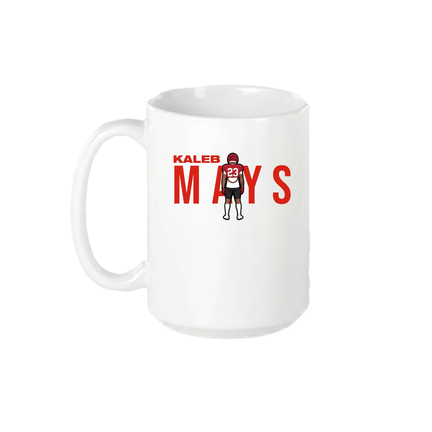 15oz Coffee Mug — Player Name in White
