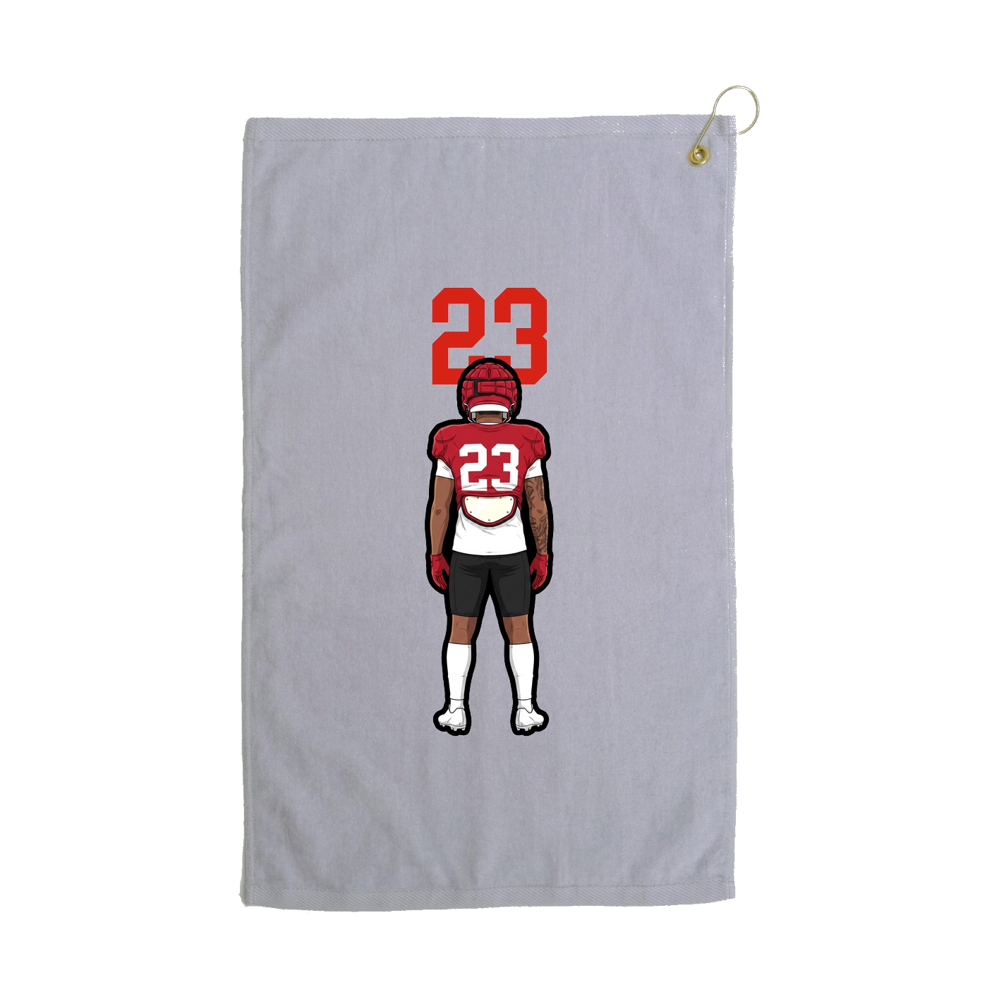 Golf Towel — Number Top in Grey