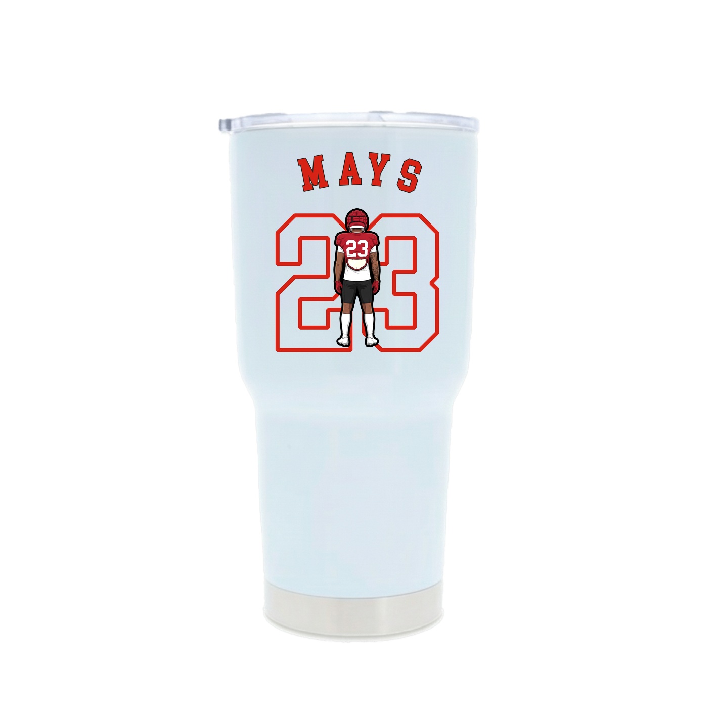 30oz Stainless Steel Tumbler — Shirsey Arch in White