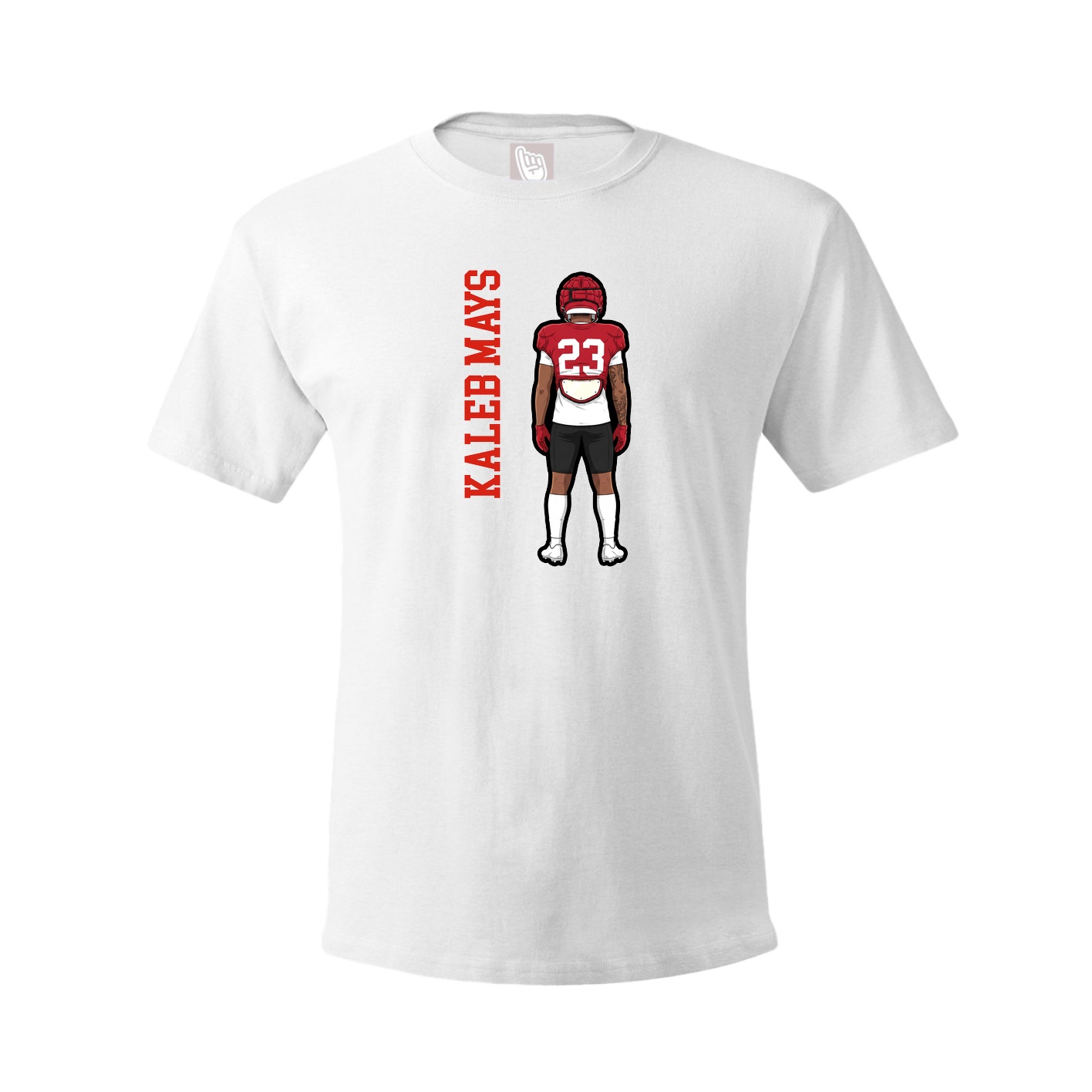 Tee — Name Vertical in White