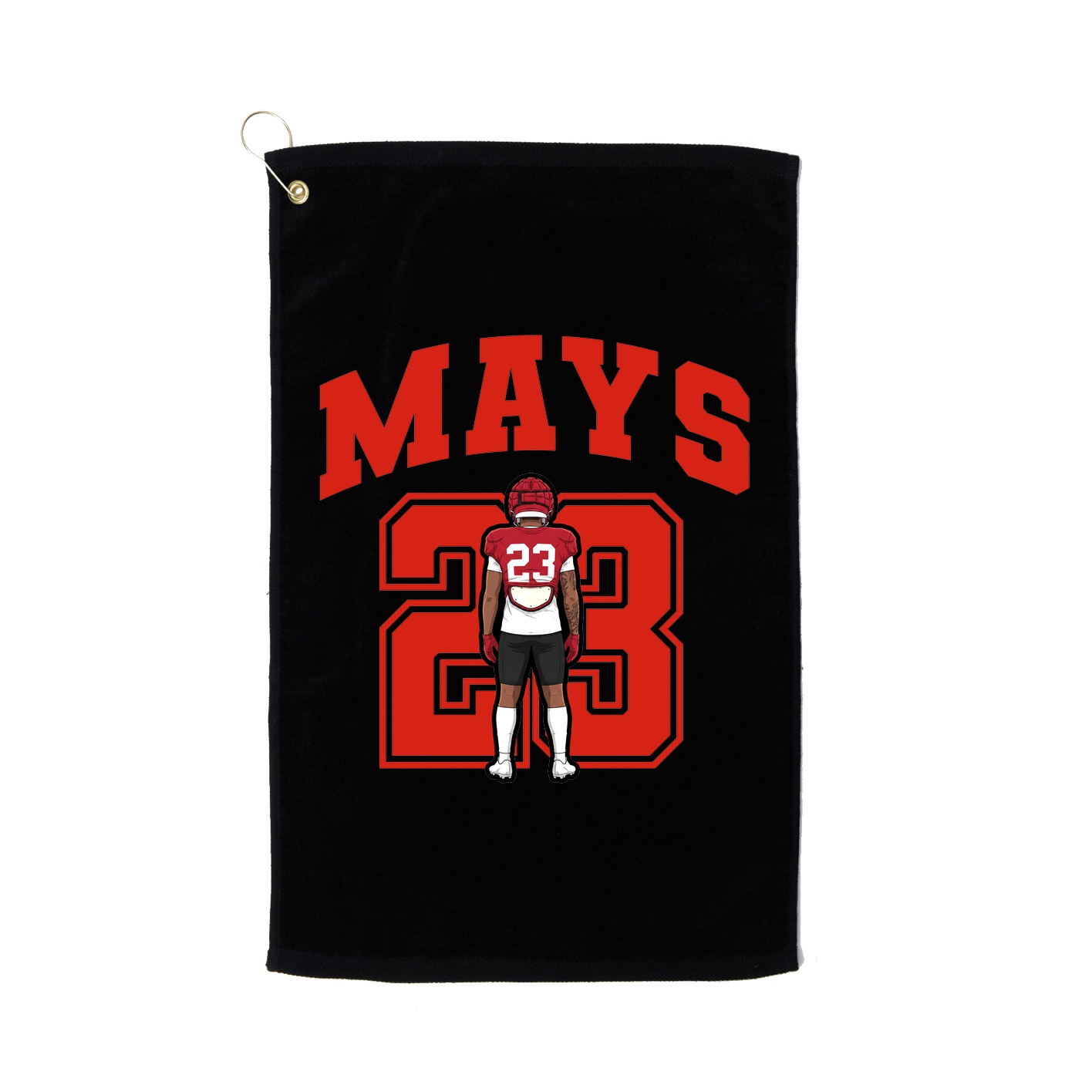 Golf Towel — Number in Black