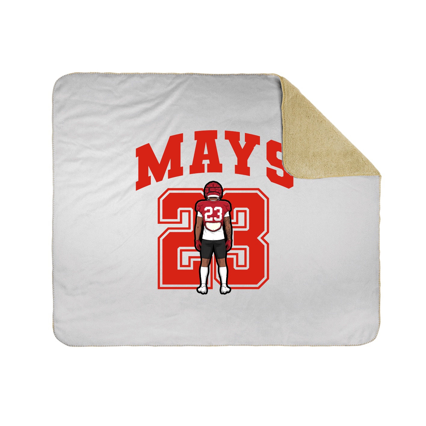 Throw Blanket — Number in White