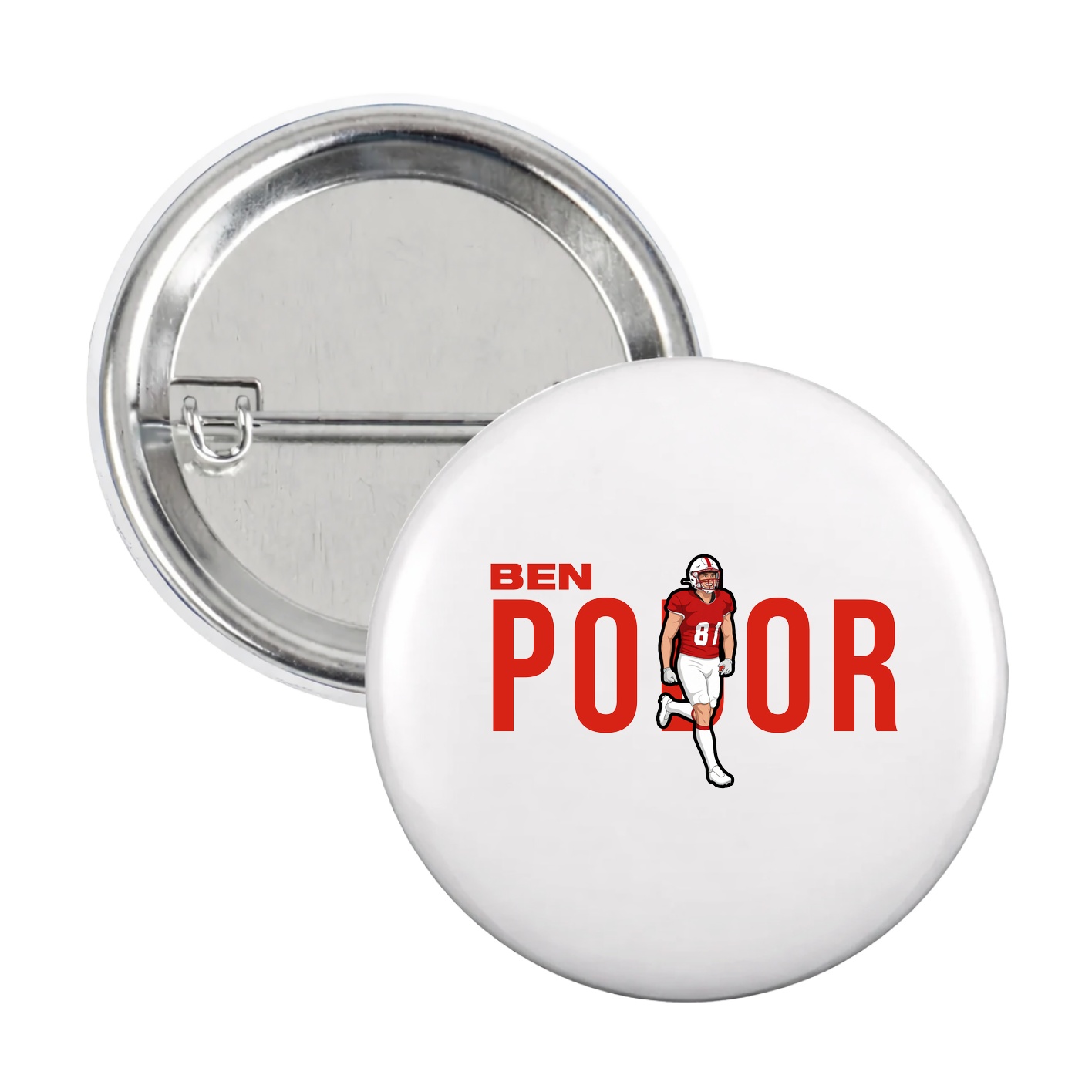 Game Day Button — Player Name in White