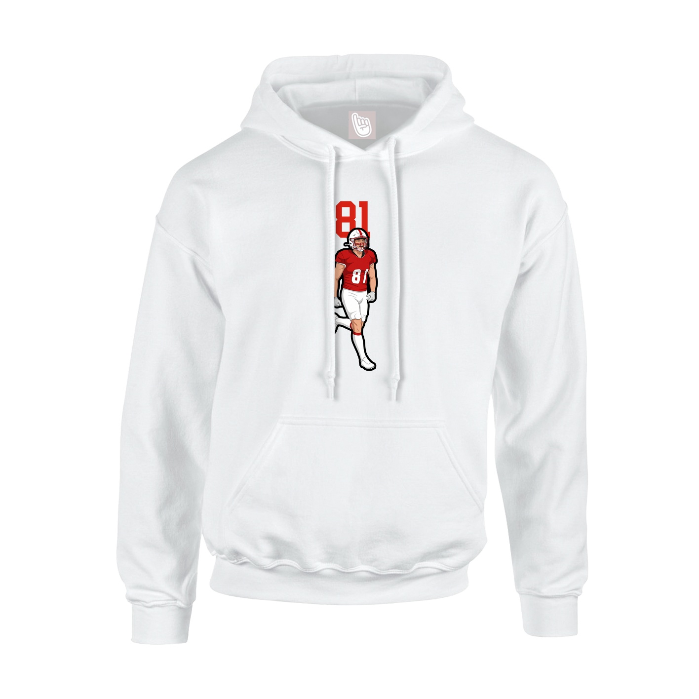 Hoodie — Number Top in White