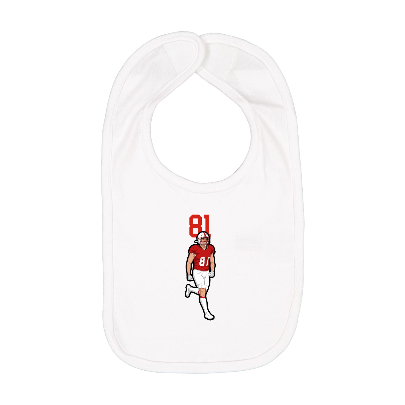 Infant Bib — Number Top in White