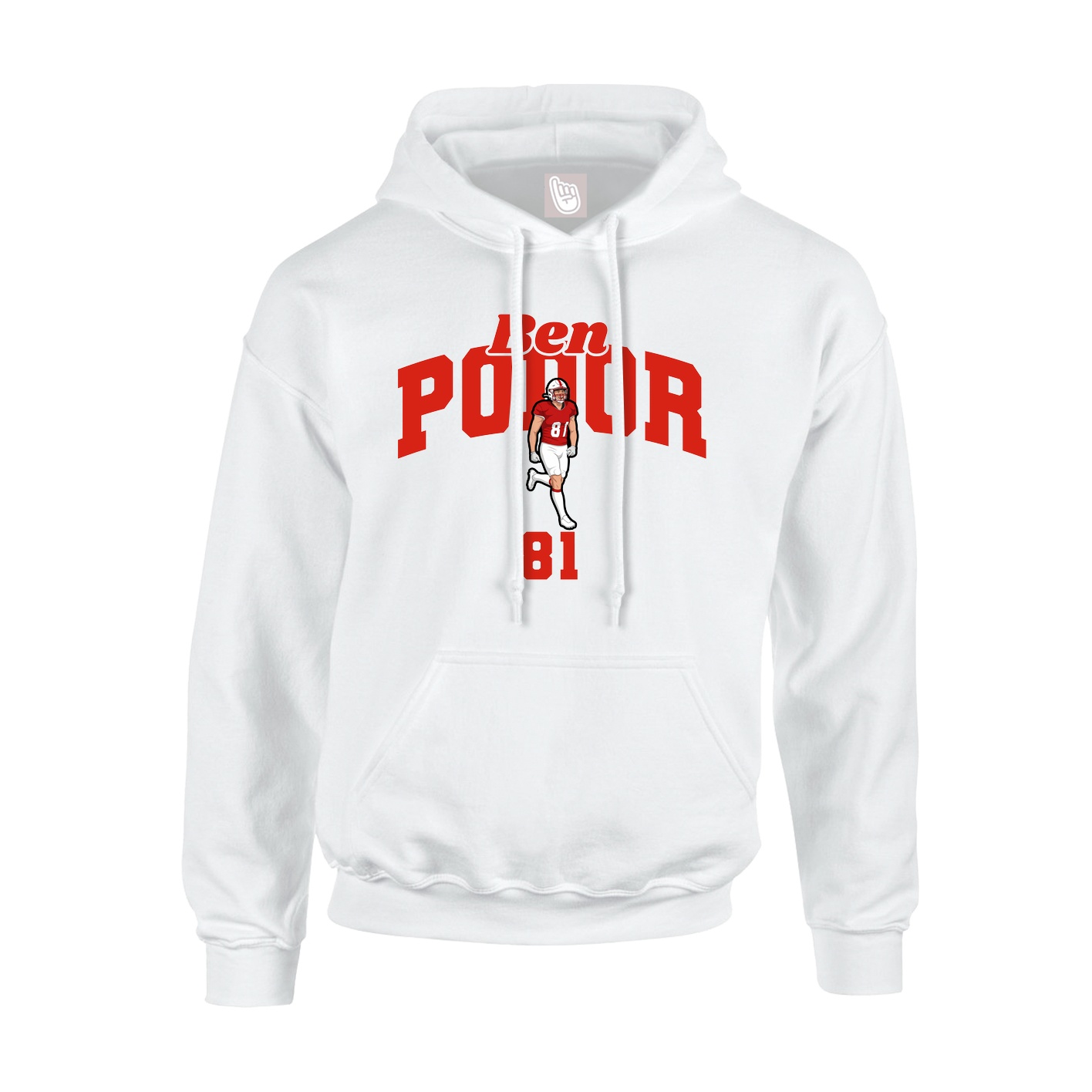 Hoodie — Signature Arch in White
