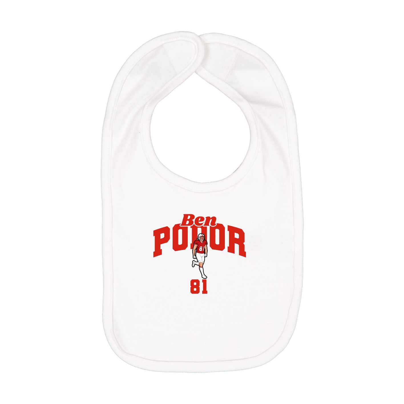 Infant Bib — Signature Arch in White