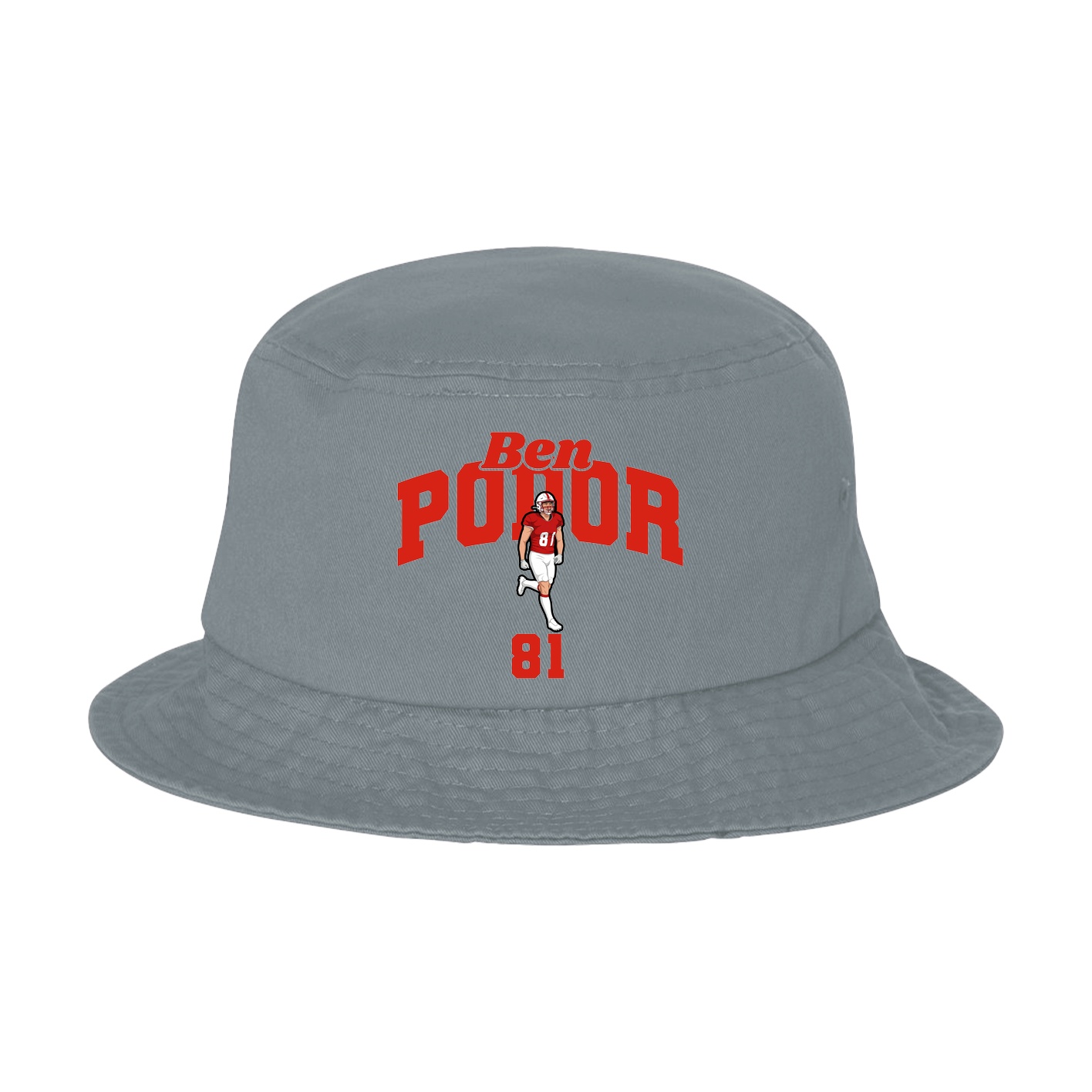 Bucket Cap — Signature Arch in Grey