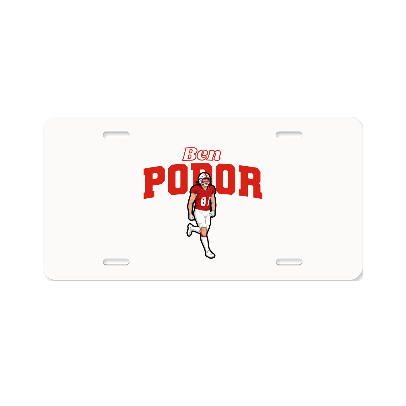 License Plate — Name Arch in Classic
