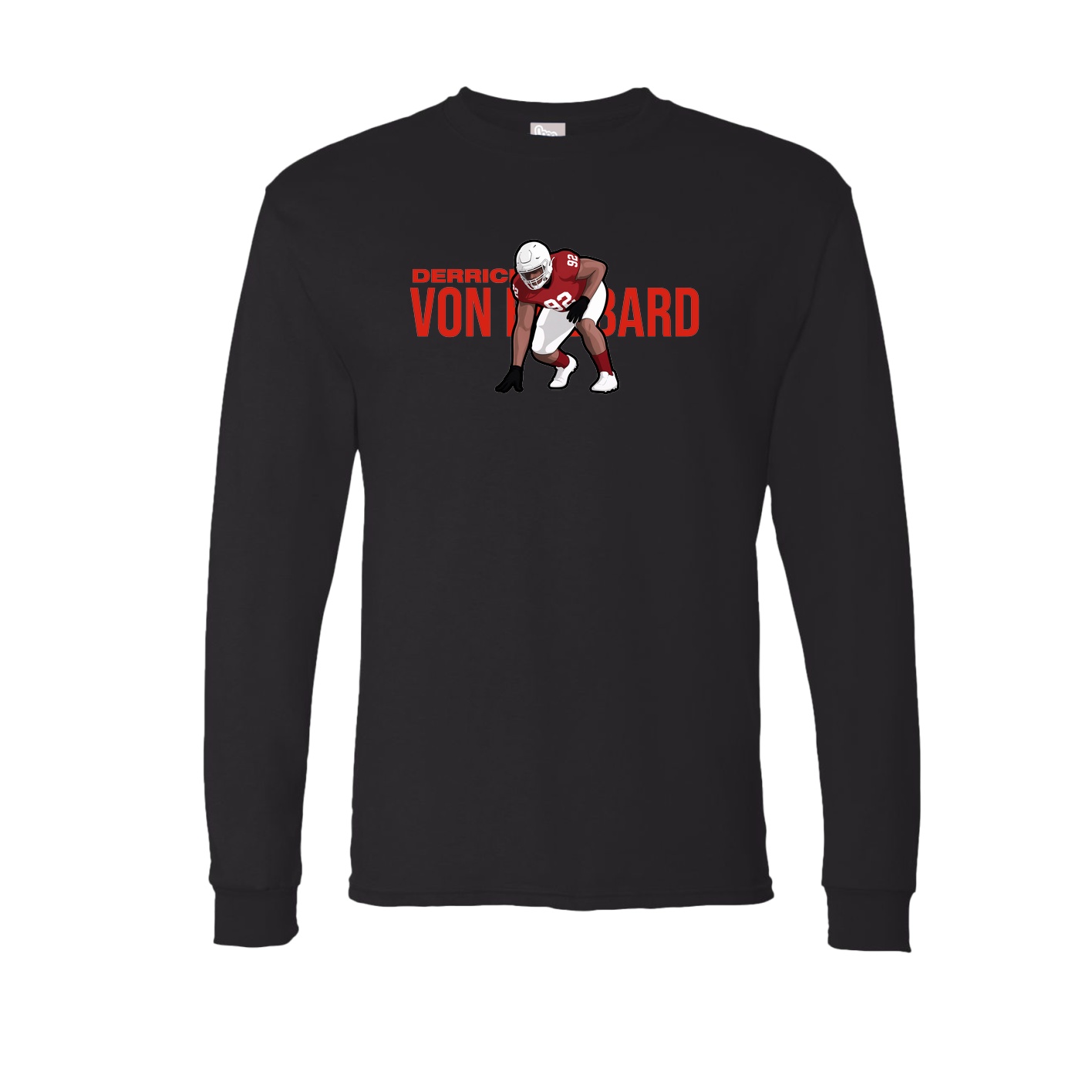 Long Sleeve Tee — Player Name in Black