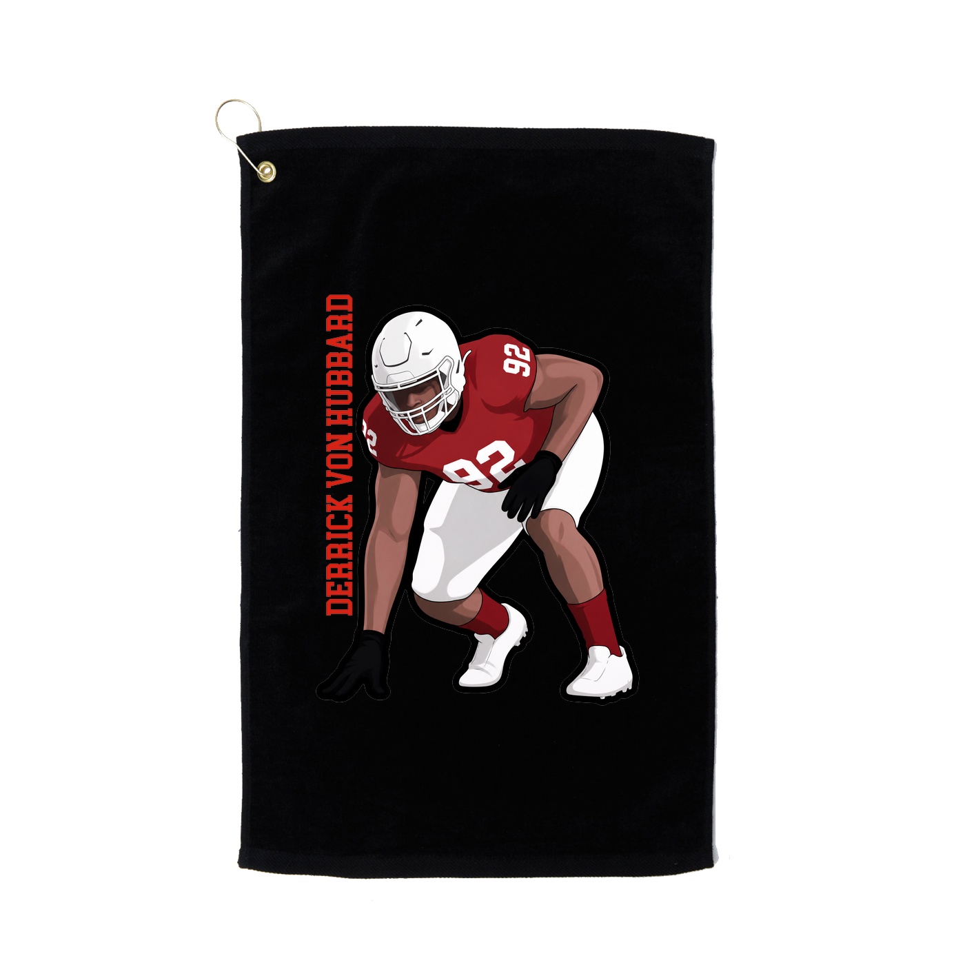 Golf Towel — Name Vertical in Black