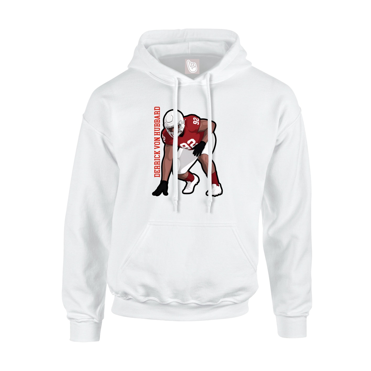 Youth Hoodie — Name Vertical in White