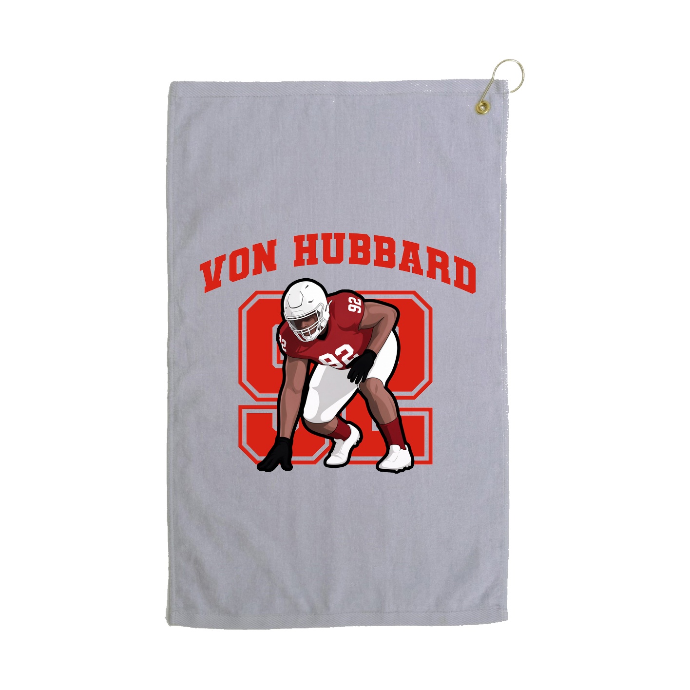 Golf Towel — Number in Grey