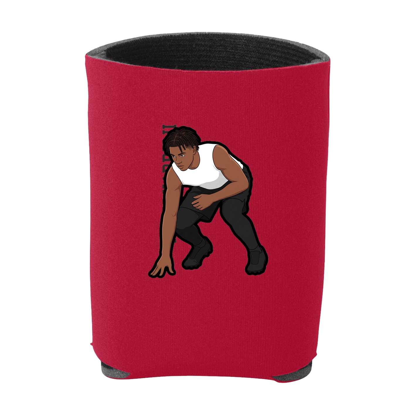 Can Holder — Name Vertical in Red