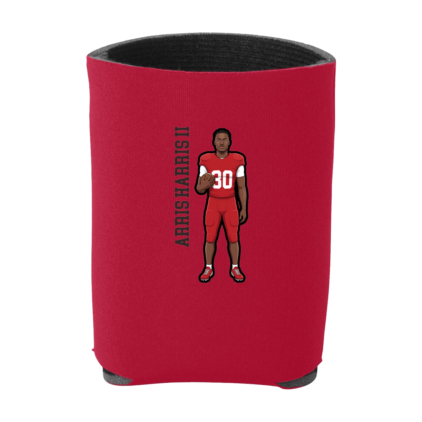 Can Holder — Name Vertical in Red
