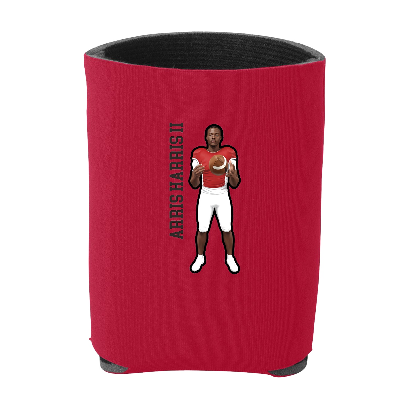 Can Holder — Name Vertical in Red
