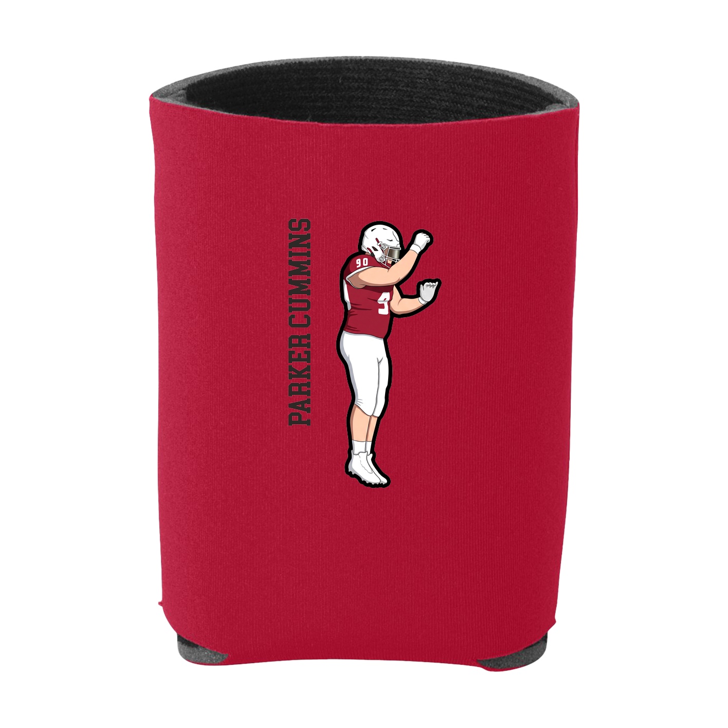 Can Holder — Name Vertical in Red