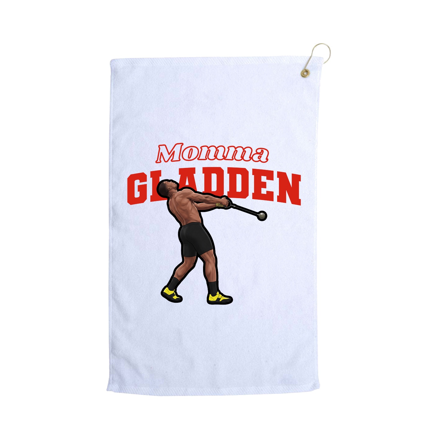 Golf Towel — Mothers Day Block in White