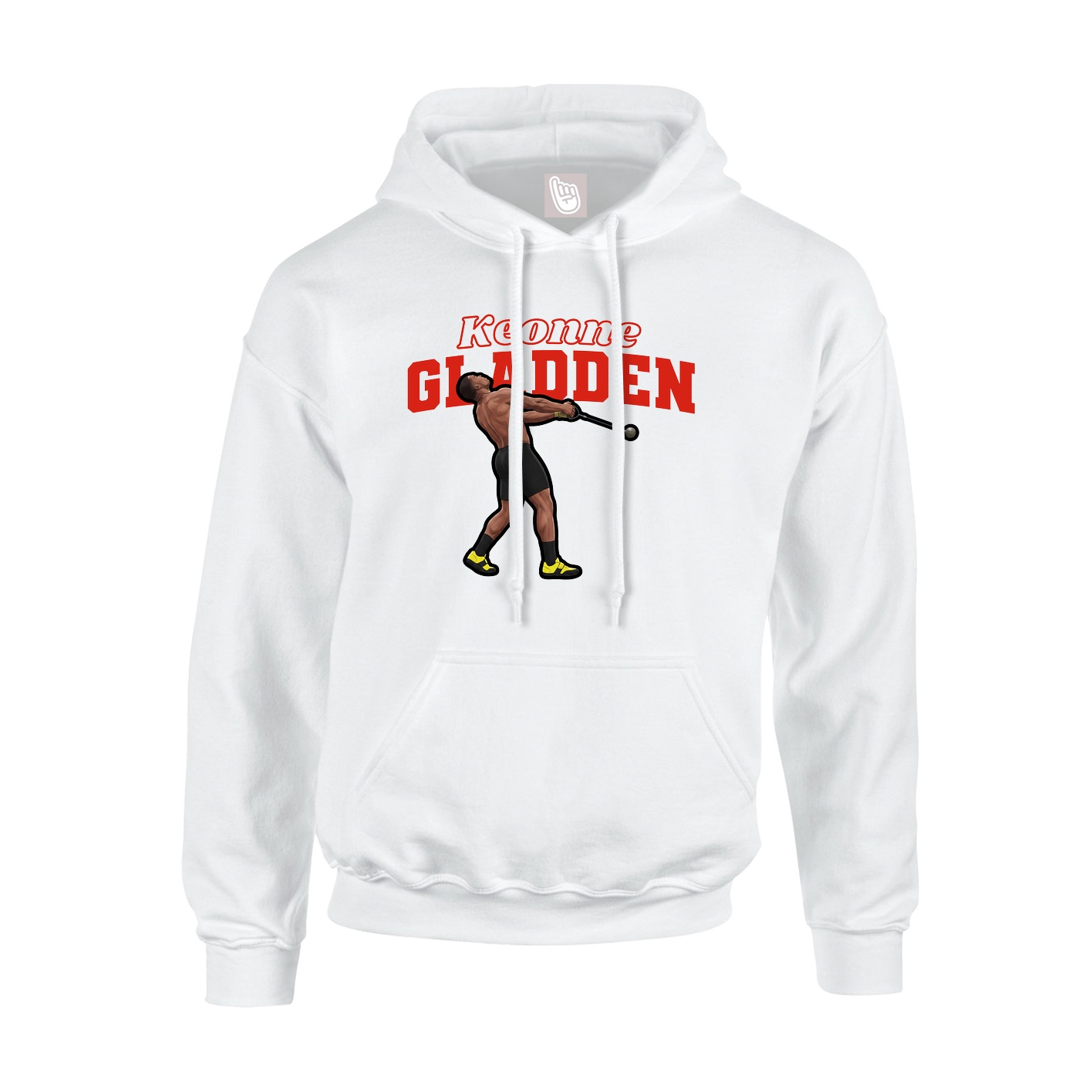 Hoodie — Name Arch in White