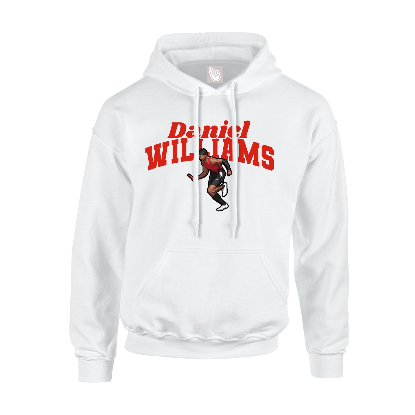 Hoodie — Signature Arch in White