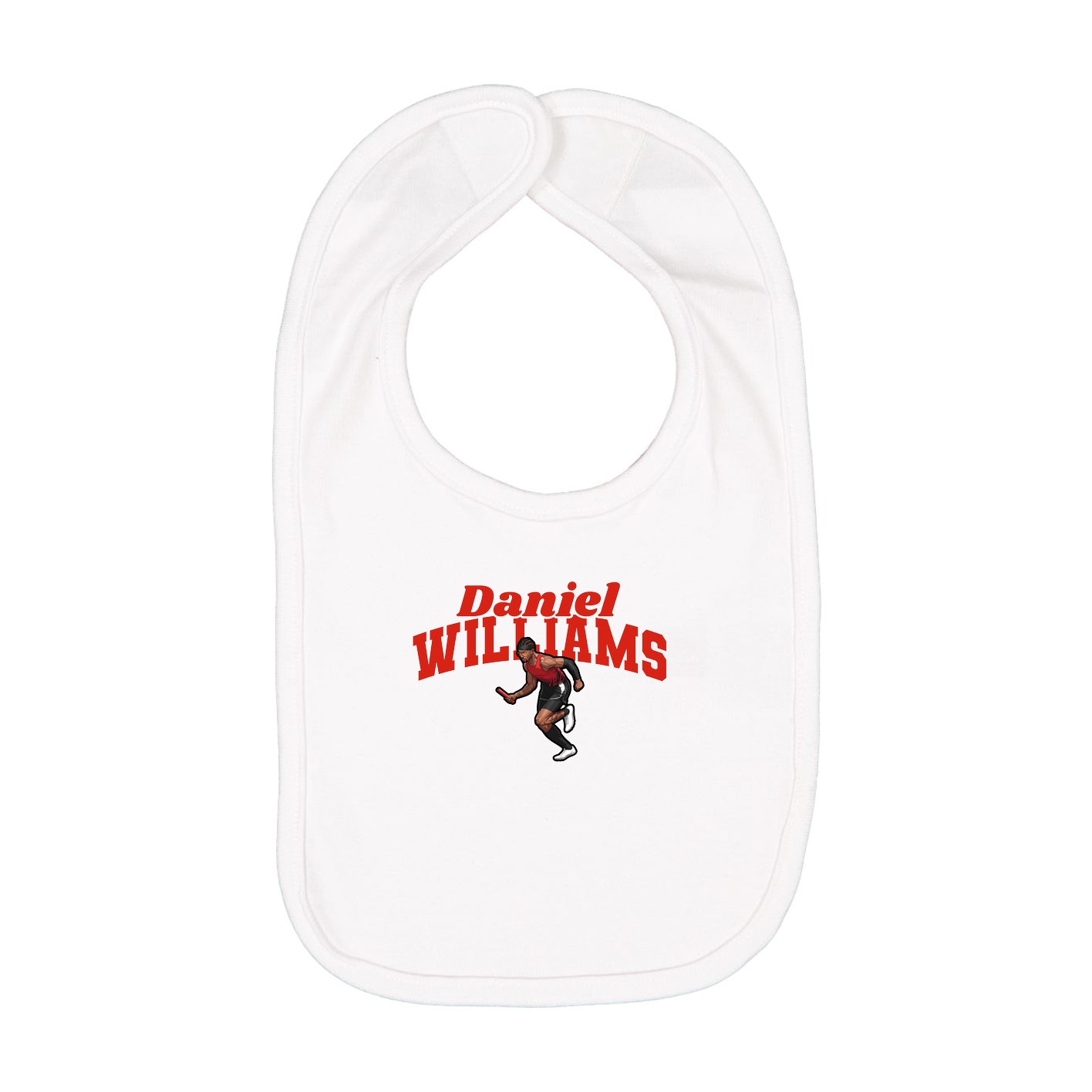Infant Bib — Signature Arch in White
