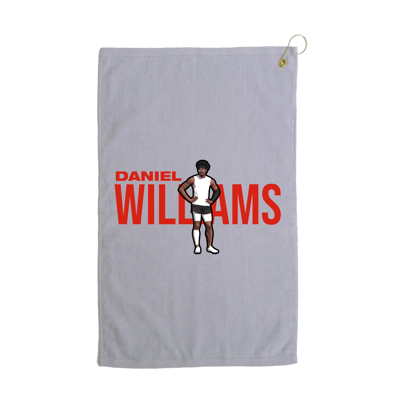 Golf Towel — Player Name in Grey