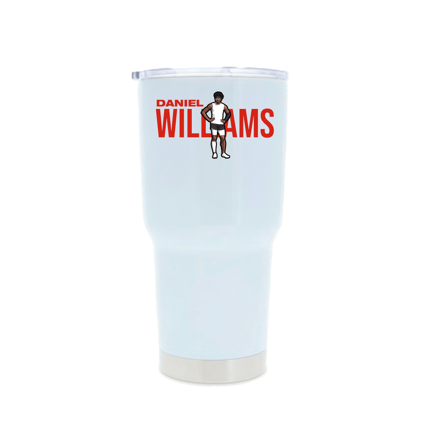 30oz Stainless Steel Tumbler — Player Name in White