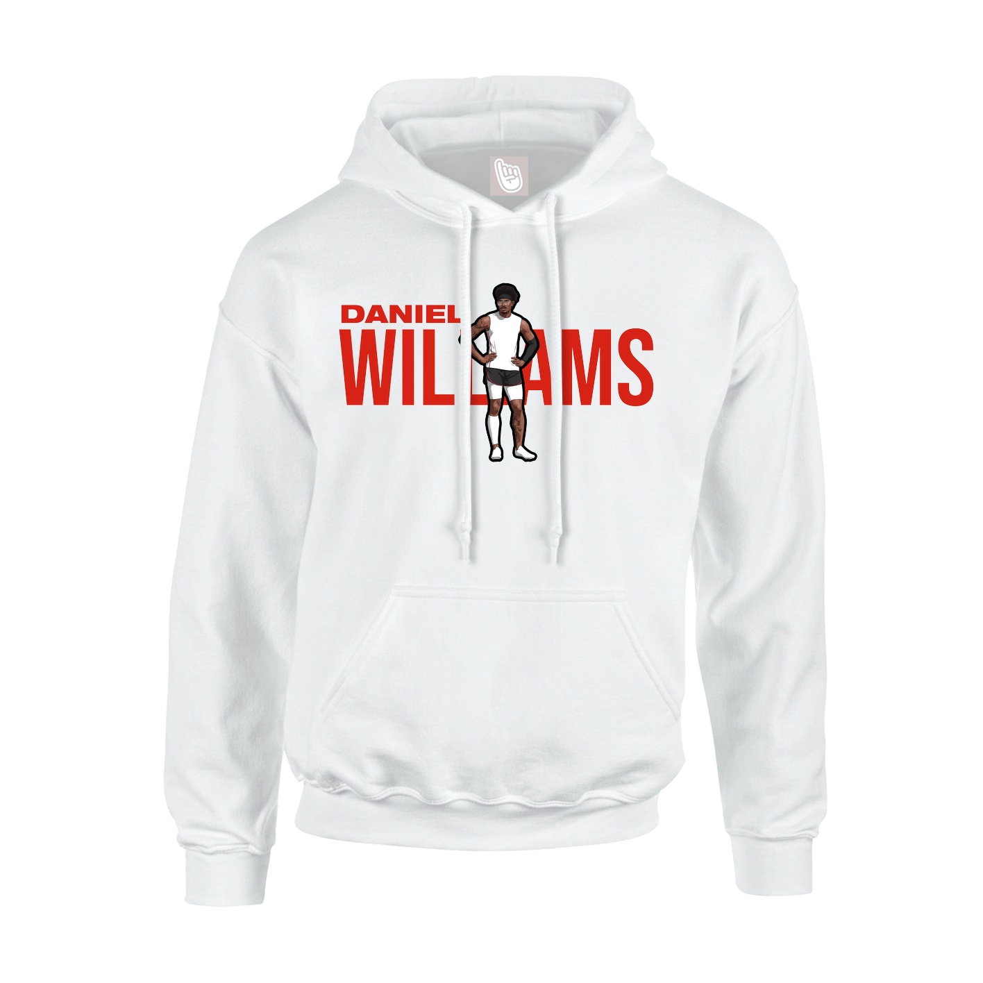 Youth Hoodie — Player Name in White