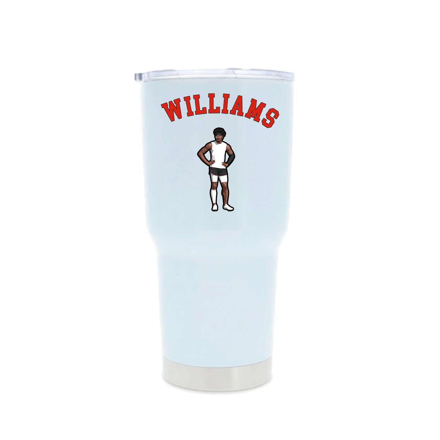 30oz Stainless Steel Tumbler — Shirsey Arch in White