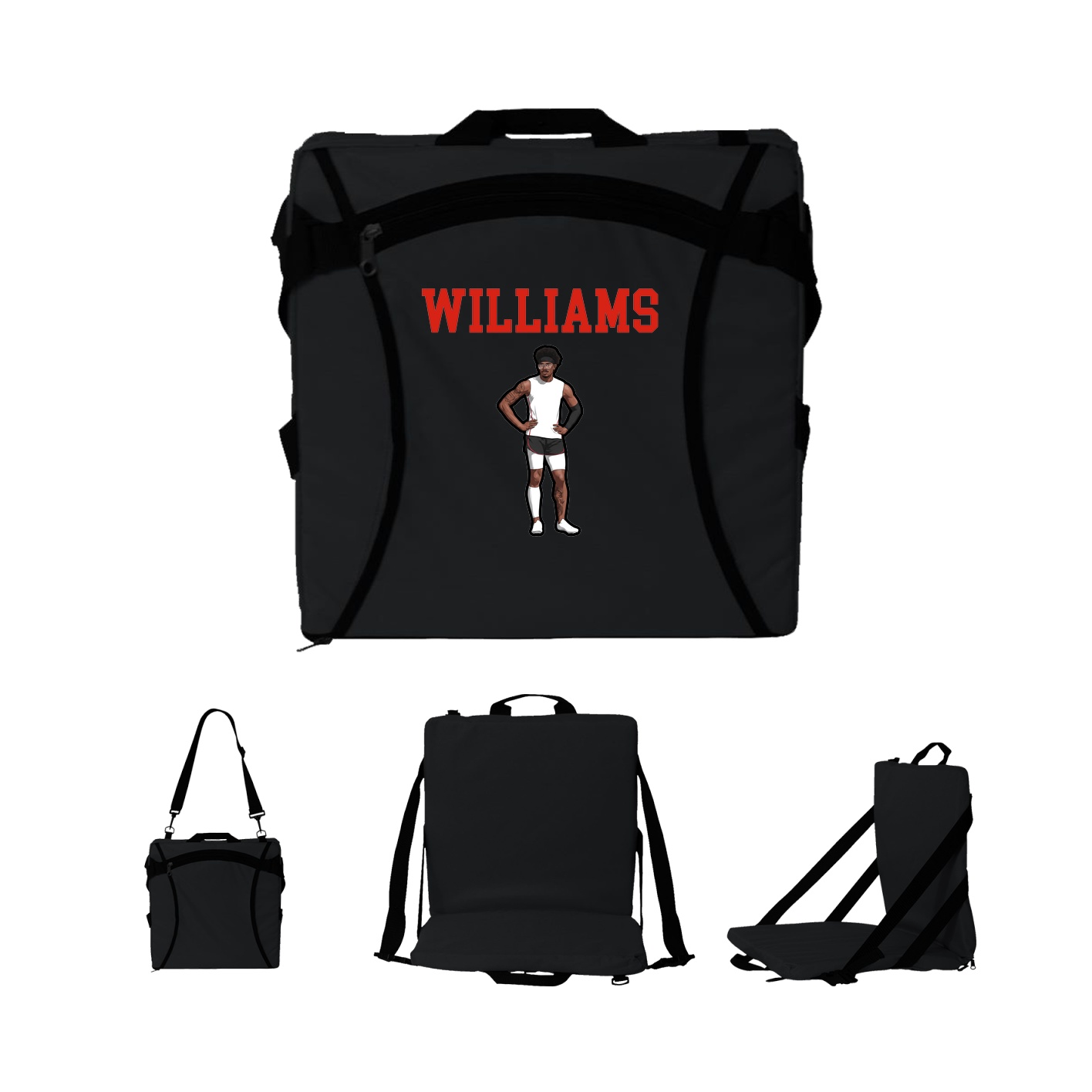 Folding Stadium Seat — Shirsey in Black