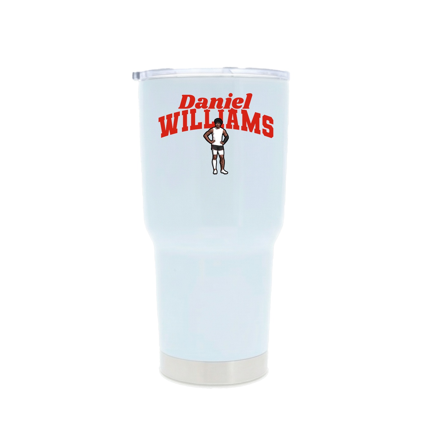 30oz Stainless Steel Tumbler — Signature Arch in White