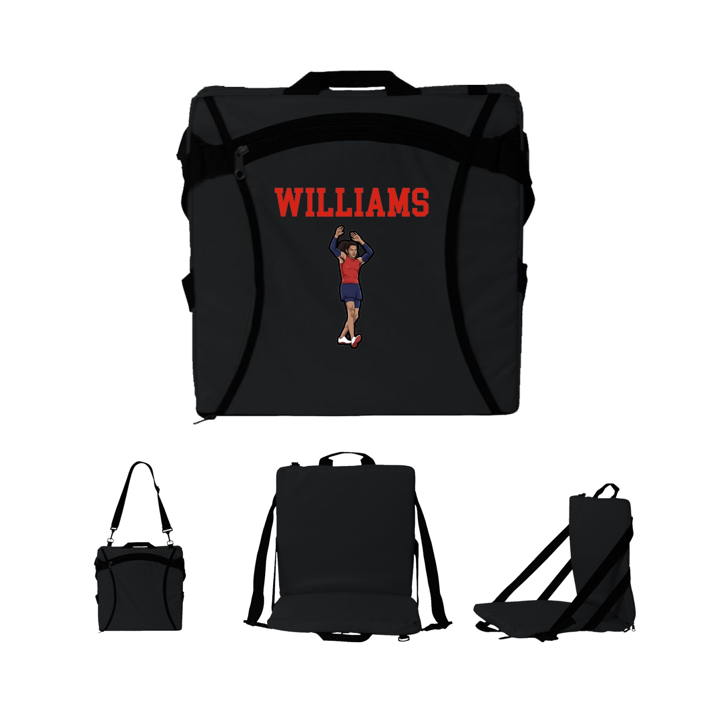 Folding Stadium Seat — Shirsey in Black