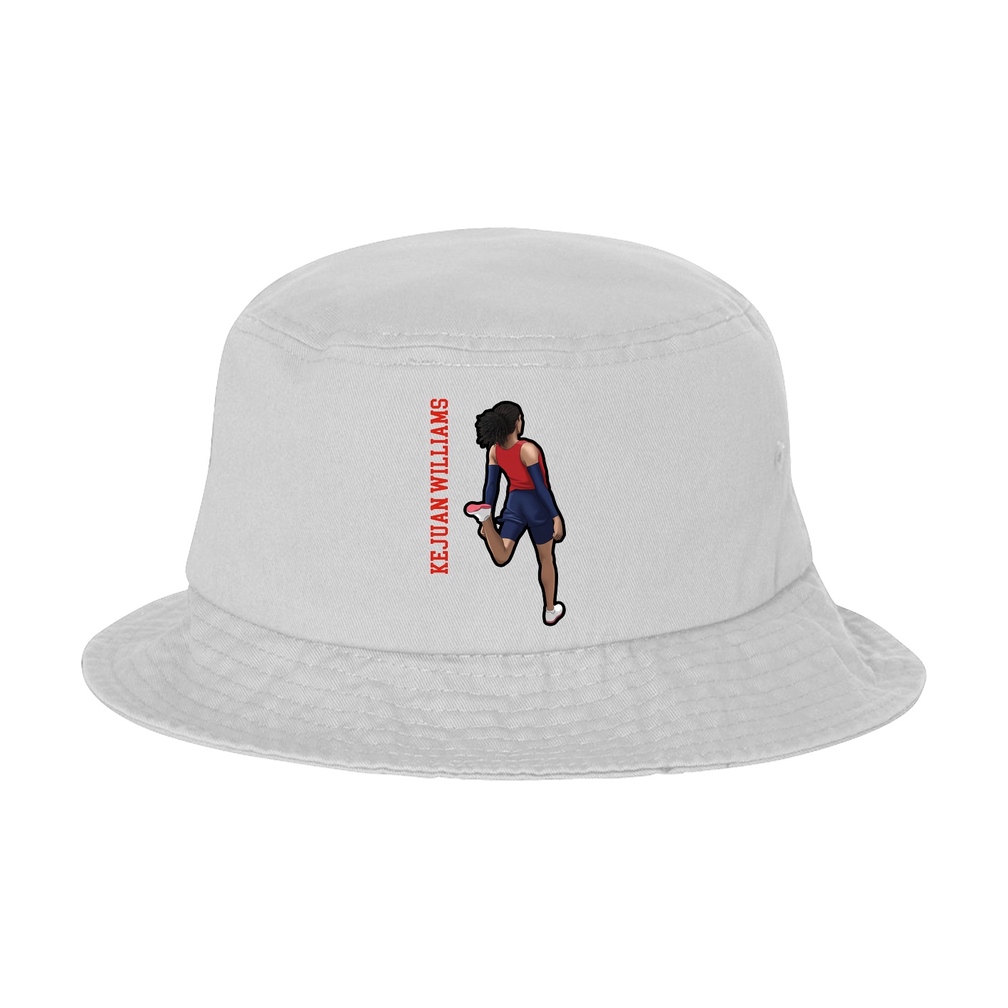 Bucket Cap — Name Vertical in White