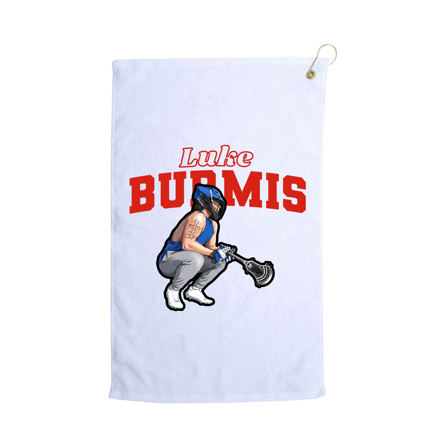 Golf Towel — Name Arch in White
