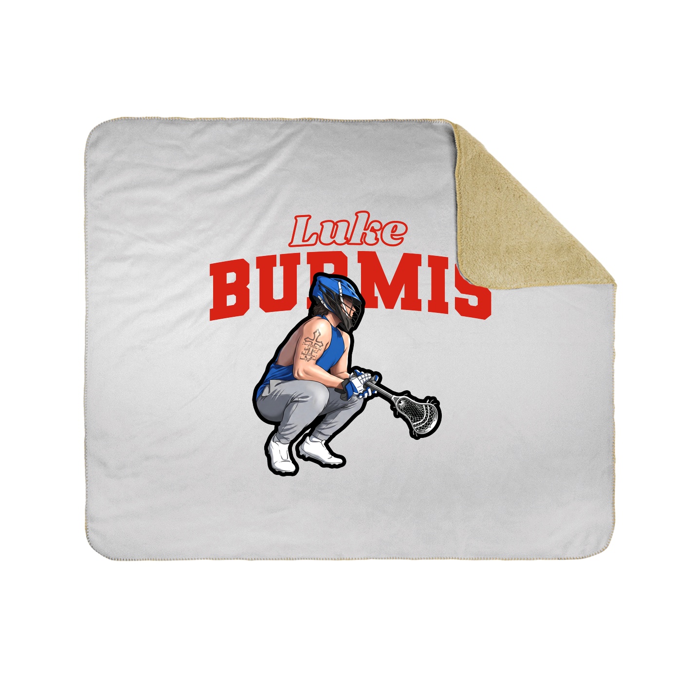 Throw Blanket — Name Arch in White