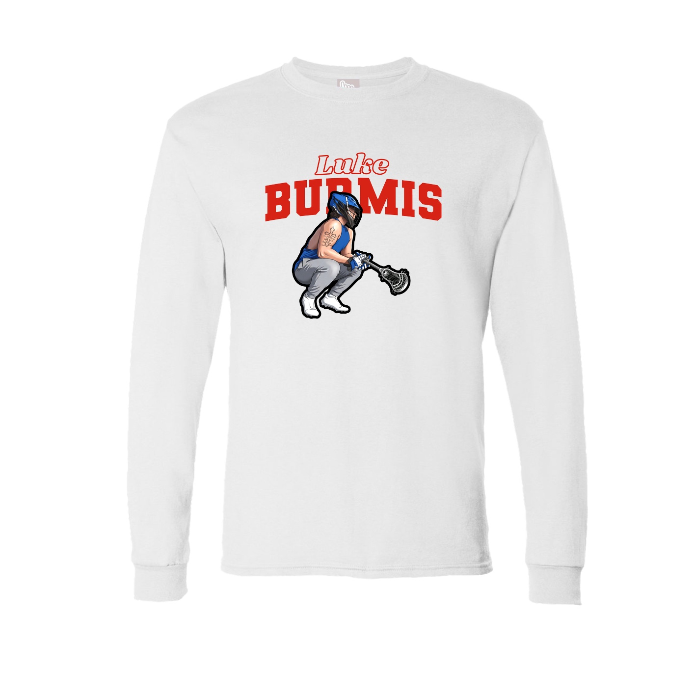 Long Sleeve Tee — Name Arch in White