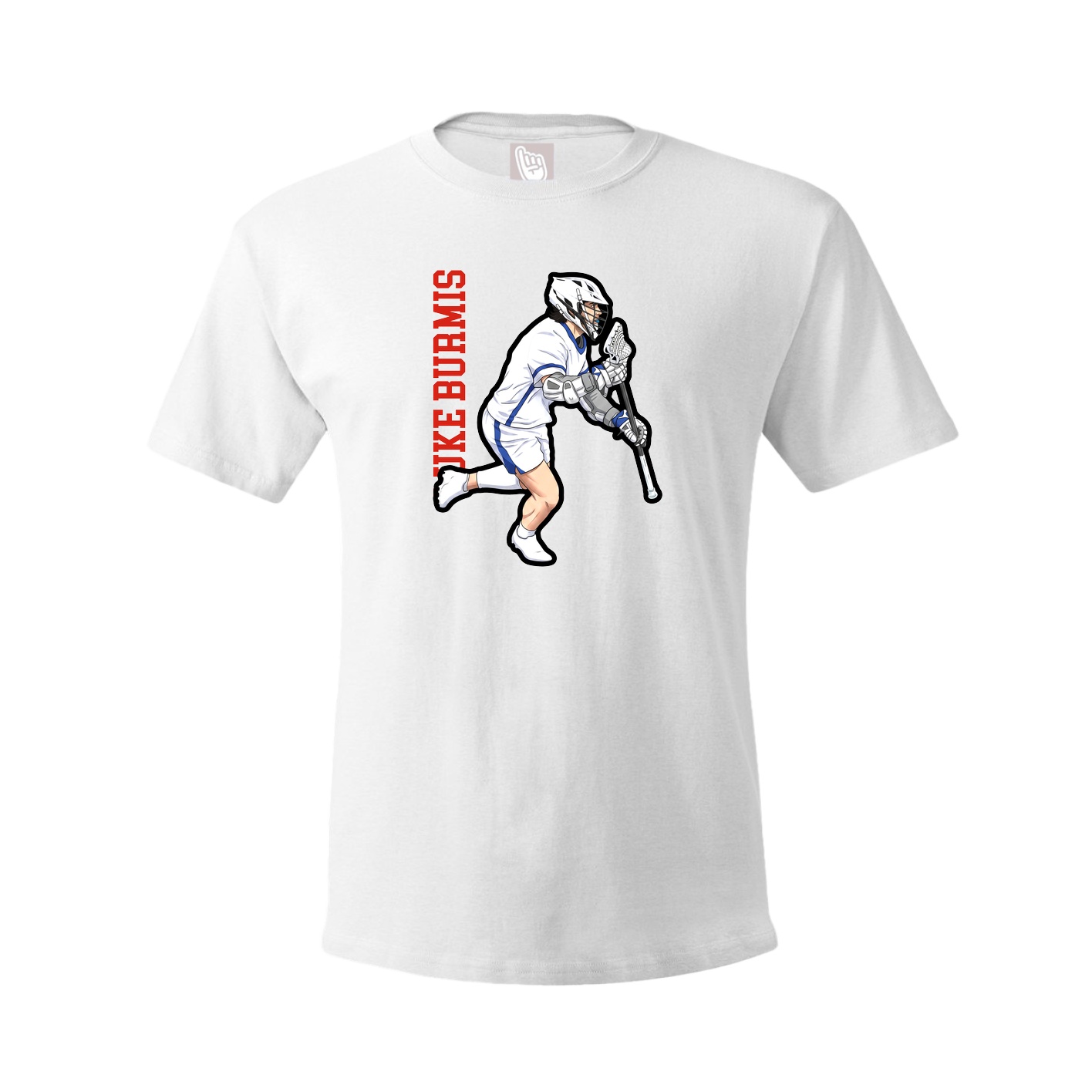 Youth Tee — Name Vertical in White