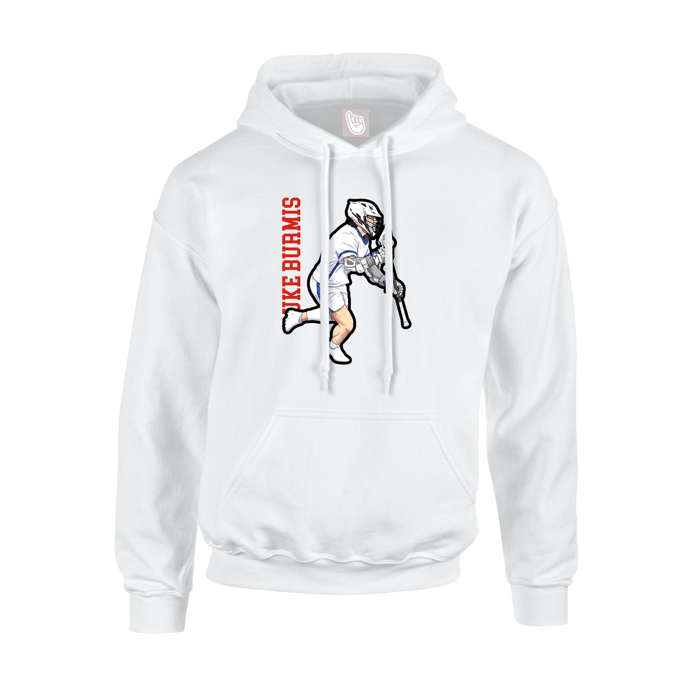 Hoodie — Name Vertical in White