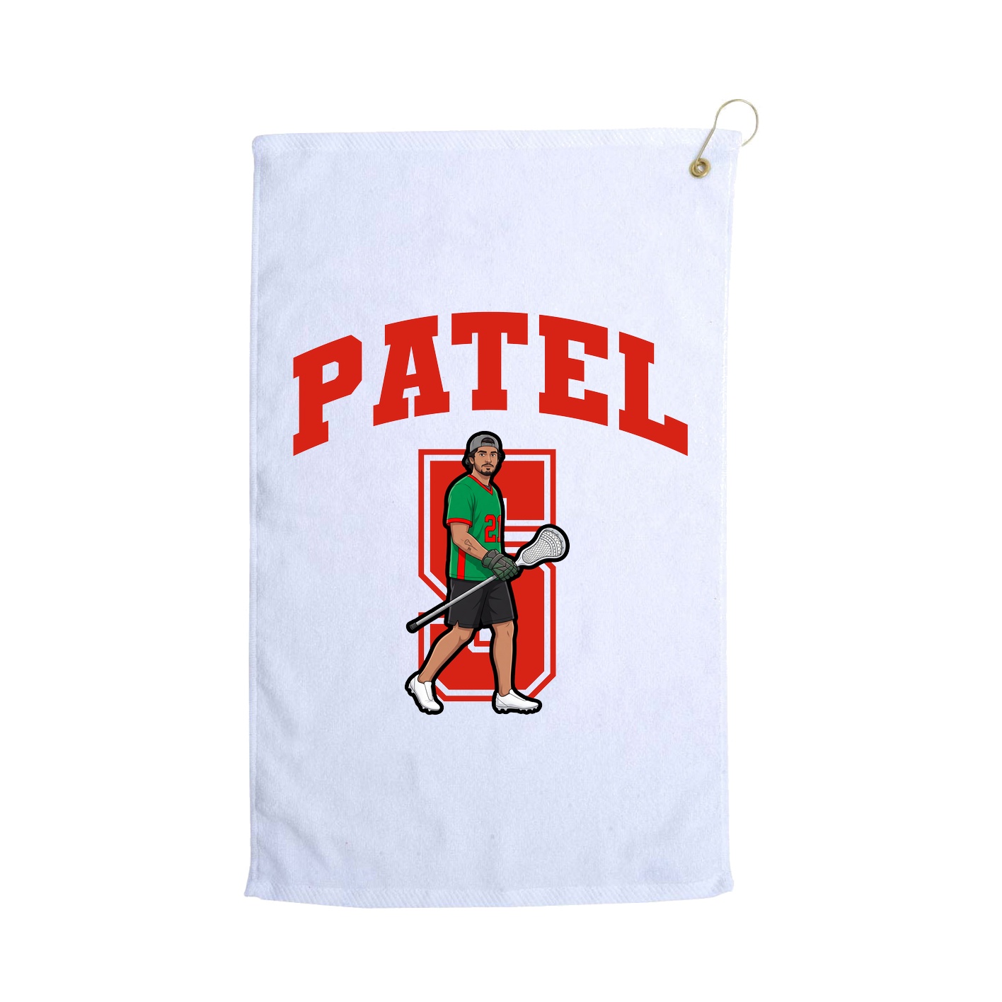 Golf Towel — Number in White