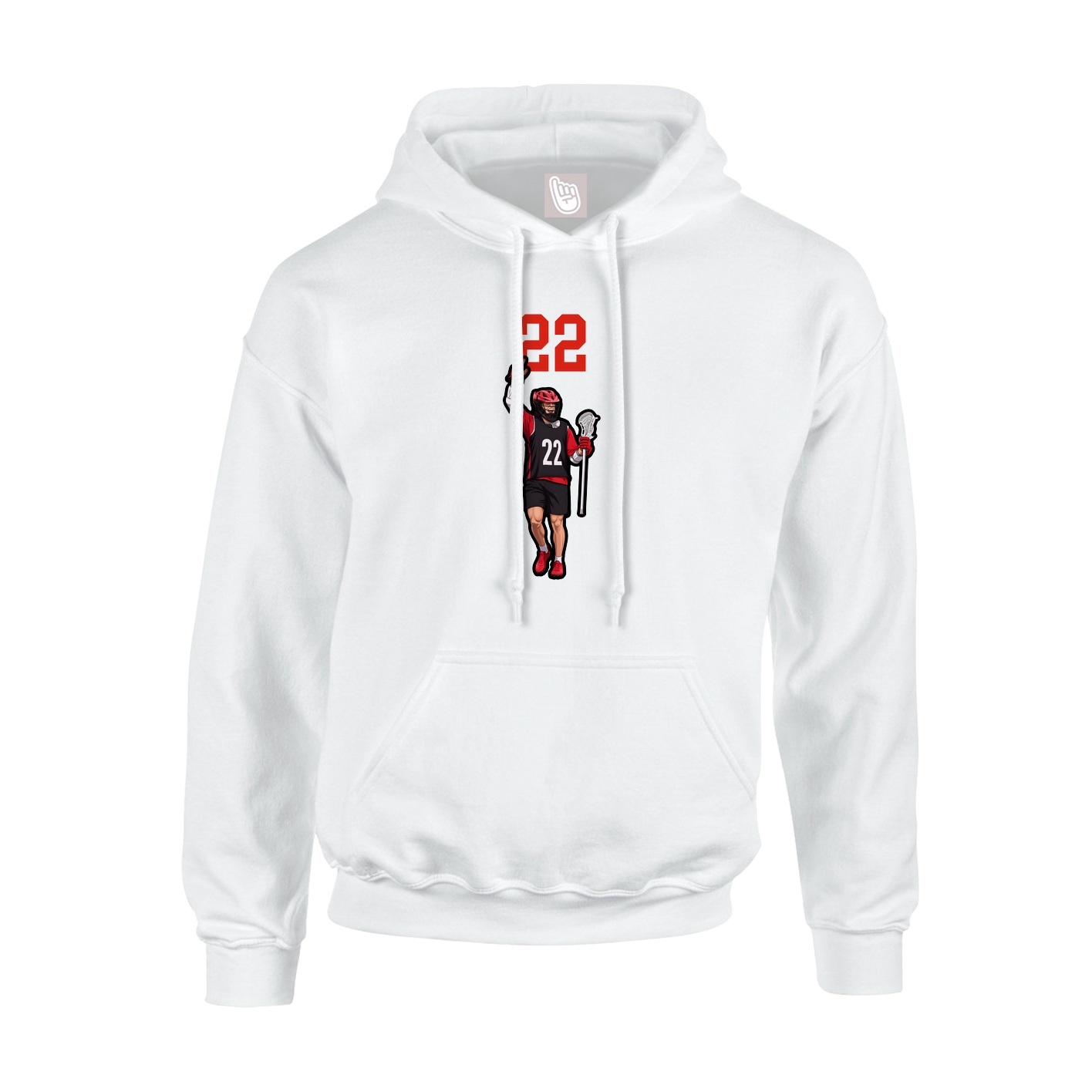 Youth Hoodie — Number Top in White