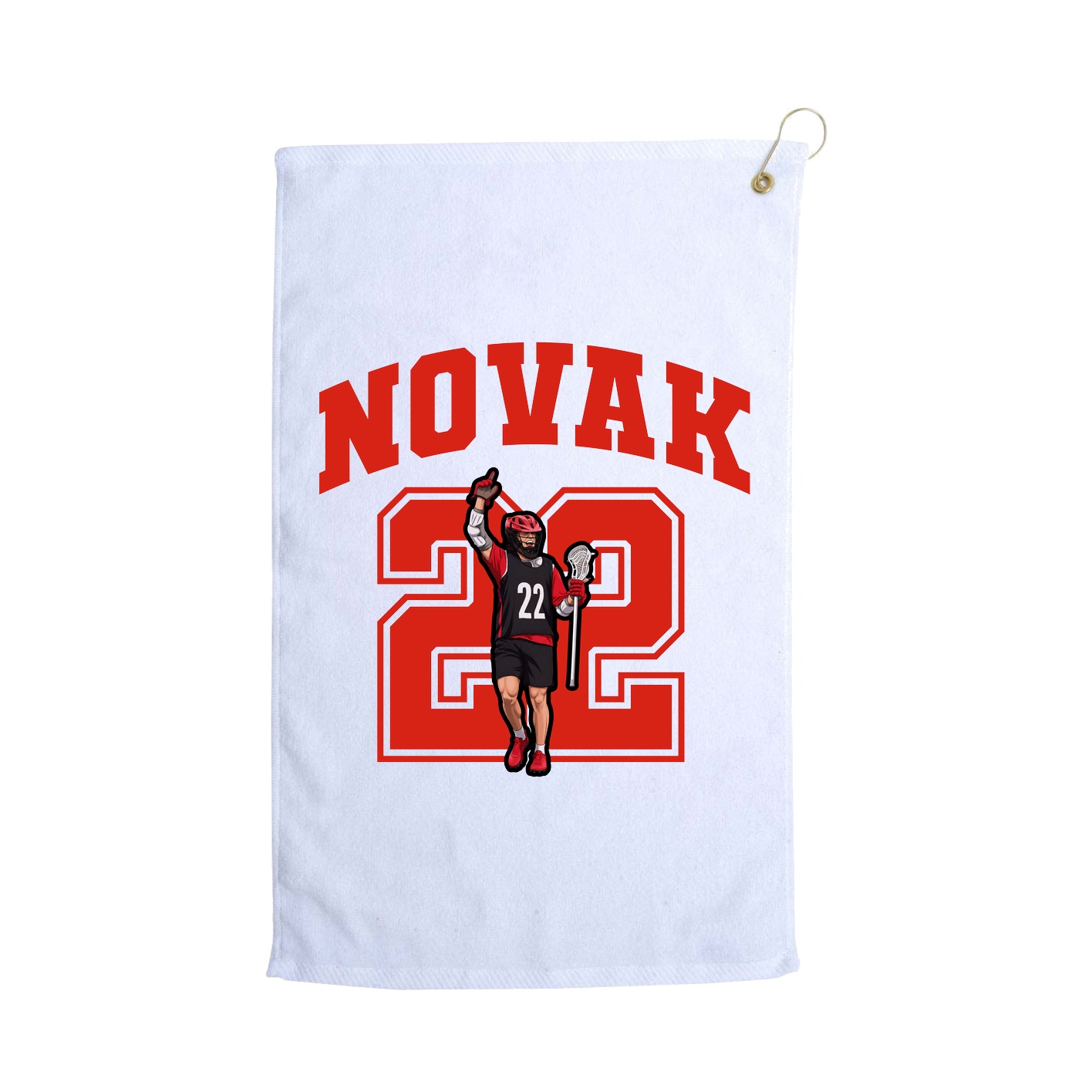 Golf Towel — Number in White