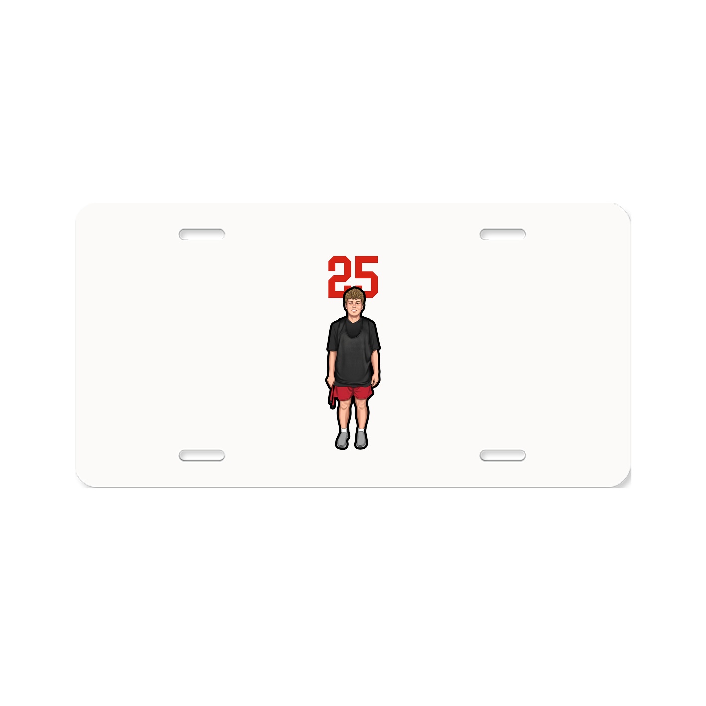 License Plate — Number Top in Classic