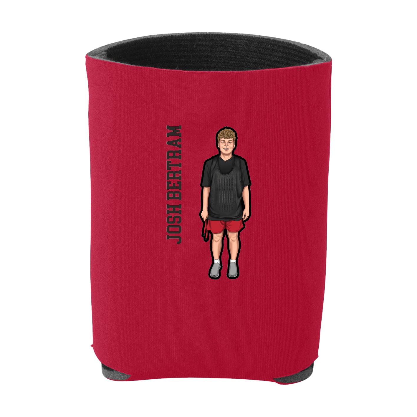 Can Holder — Name Vertical in Red