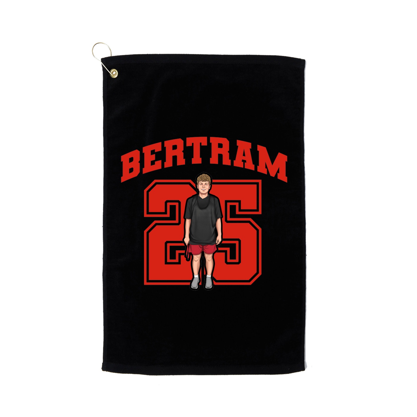Golf Towel — Number in Black