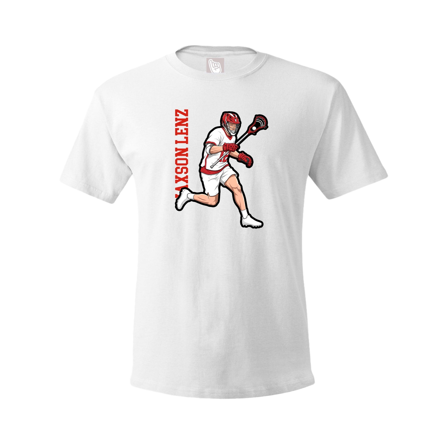 Tee — Name Vertical in White