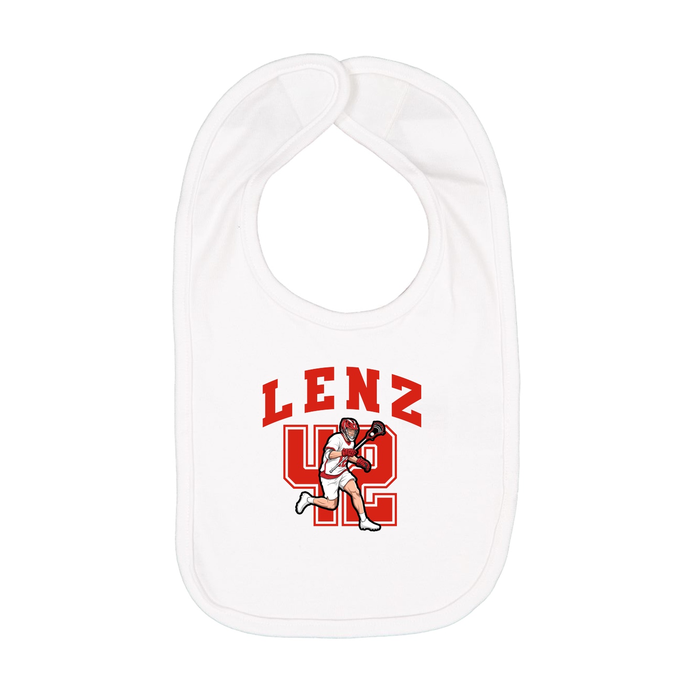 Infant Bib — Number in White