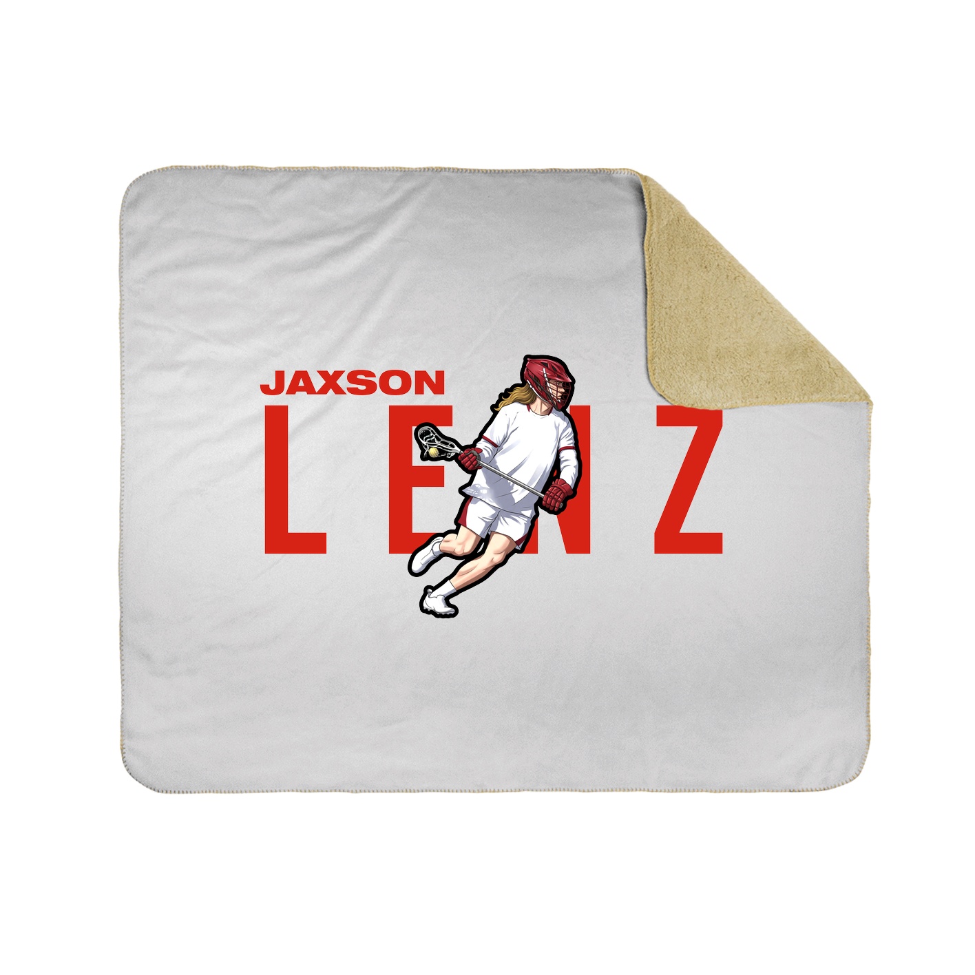Throw Blanket — Player Name in White