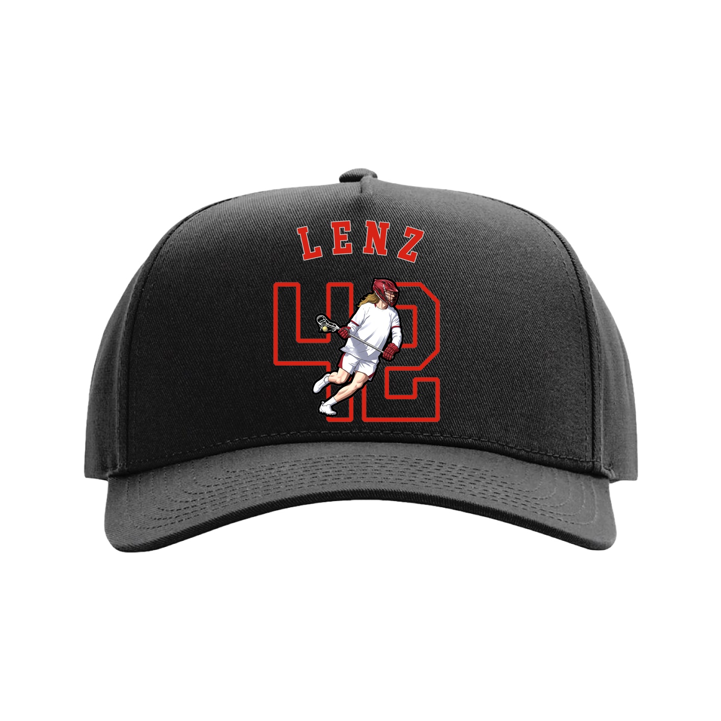 Full Fabric Five-Panel Champ Cap — Shirsey Arch in Black