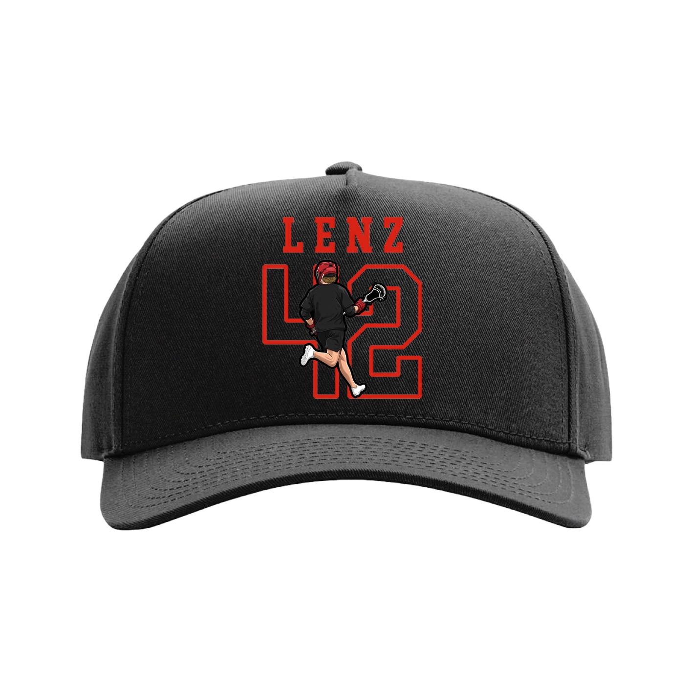 Full Fabric Five-Panel Champ Cap — Shirsey in Black